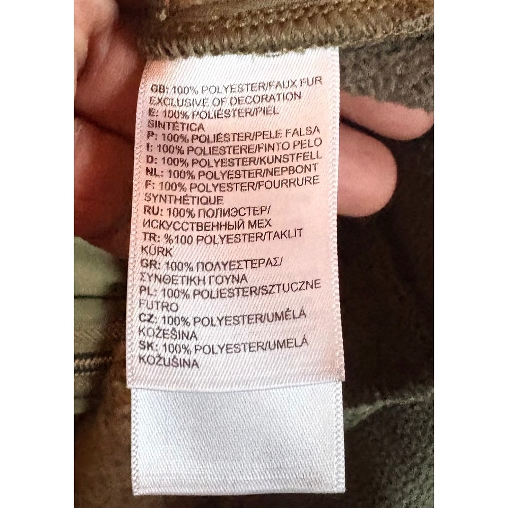 The North Face‎ Furry Fleece Vest Green Zip Up Size M - Picture 6 of 7